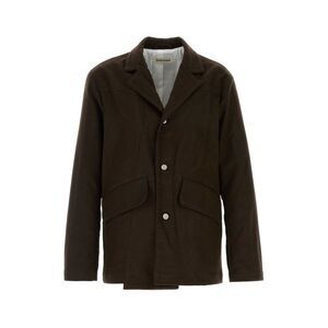 Namacheko Men Brown Cotton Moleskin Blazer